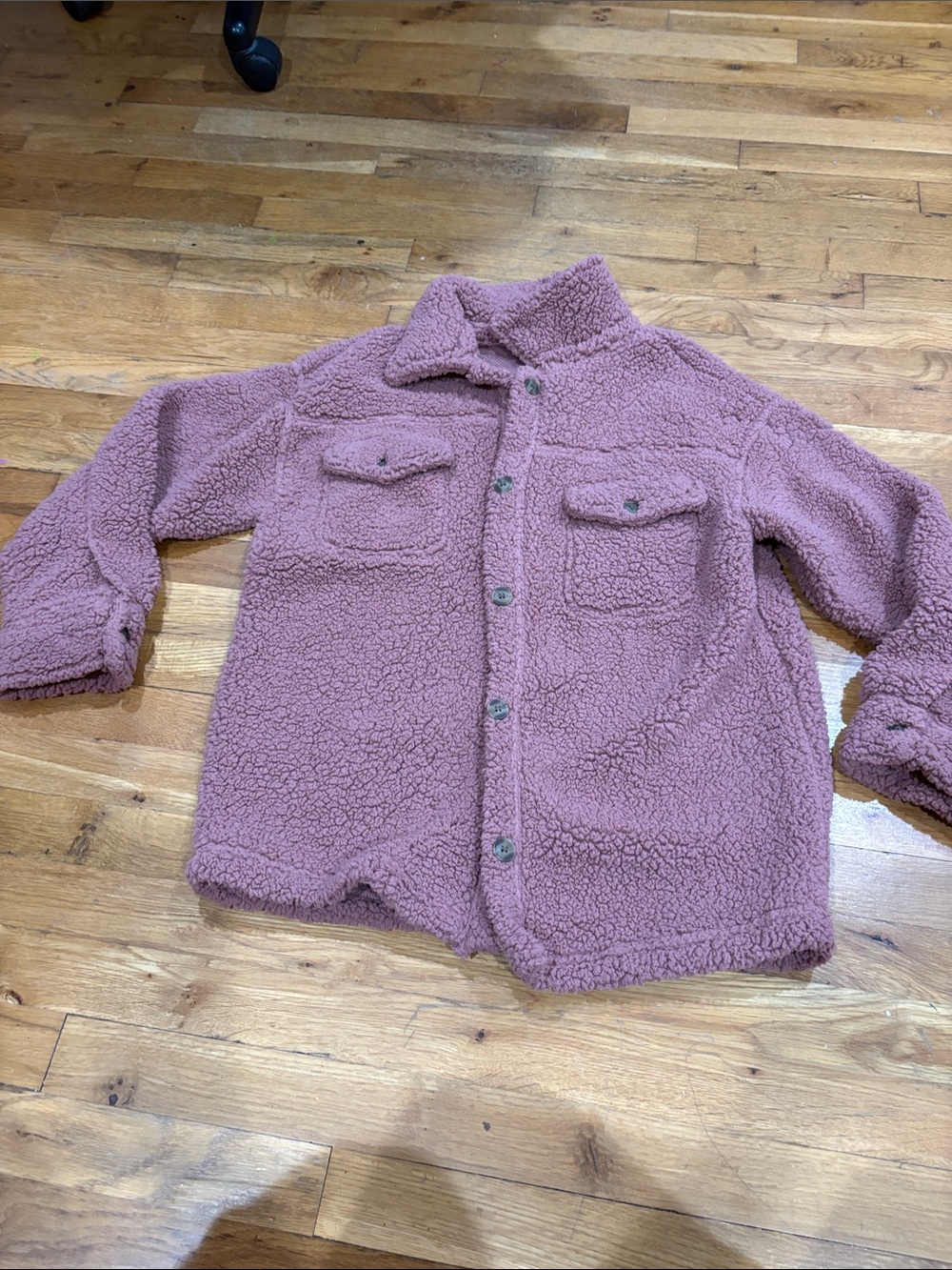 Women’s XS/S (runs big) Plush Sherpa Jacket - Dusty Rose fleece